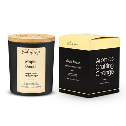 Maple Sugar Candle | Maple Syrup + Brown Sugar by Wick of Hope - Full Size Candle (View 4)