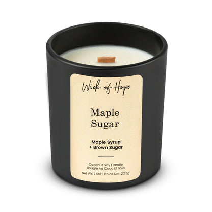 Maple Sugar Candle | Maple Syrup + Brown Sugar by Wick of Hope - Full Size Candle (View 3)