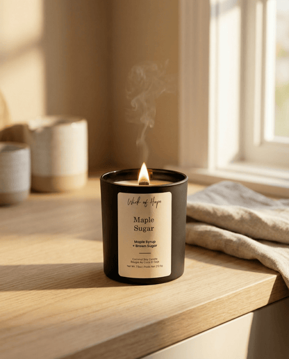 Maple Sugar Candle | Maple Syrup + Brown Sugar by Wick of Hope - Full Size Candle (View 6)