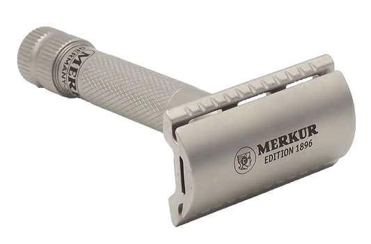 Merkur 34-INOX 3-Piece DE Safety Razor, Closed Comb, Standard Handle, Stainless Steel