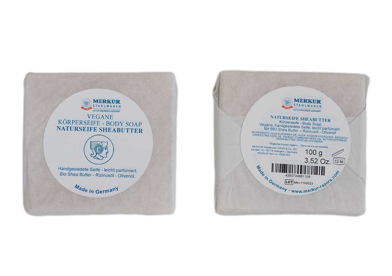 Merkur Vegan Body Soap 100g - Shea Butter & Natural Oils - Image 3