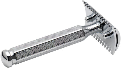 Merkur 41C 3-Piece DE Safety Razor, Open Comb, Classic 1906 Etched Handle, Chrome by Merkur - Double Edge Safety Razors (View 3)