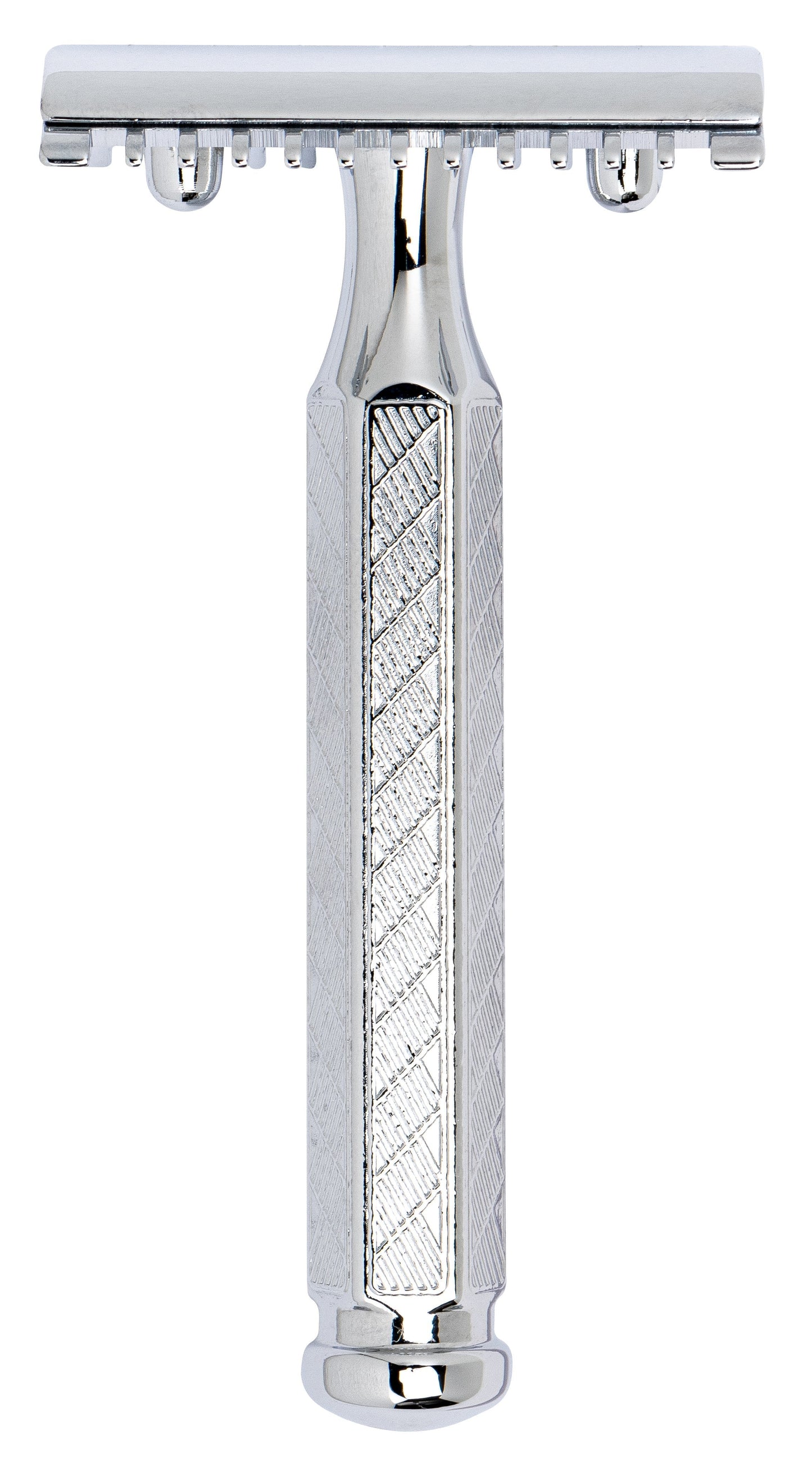 Merkur 41C 3-Piece DE Safety Razor, Open Comb, Classic 1906 Etched Handle, Chrome
