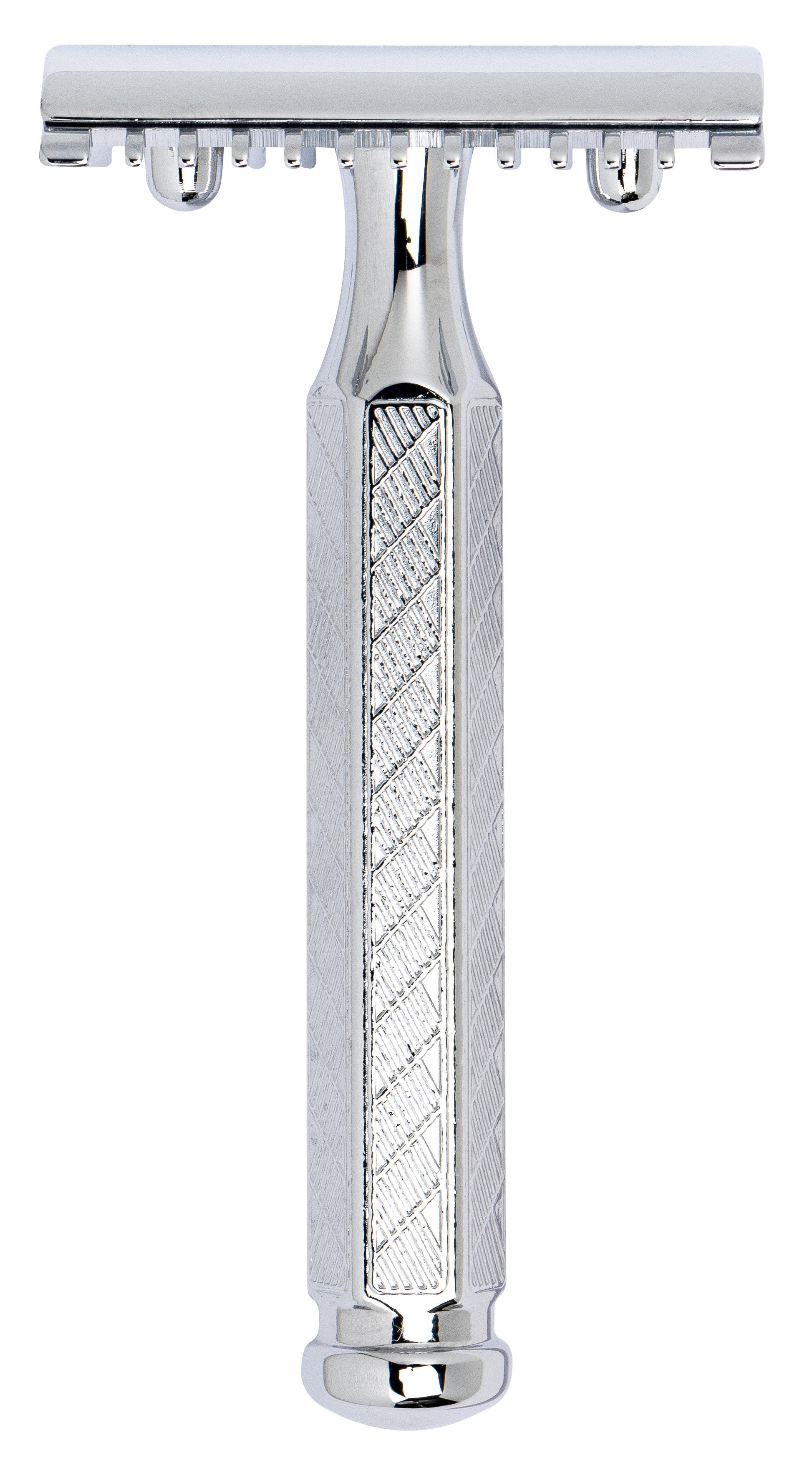 Merkur 41C 3-Piece DE Safety Razor, Open Comb, Classic 1906 Etched Handle, Chrome - Image 2