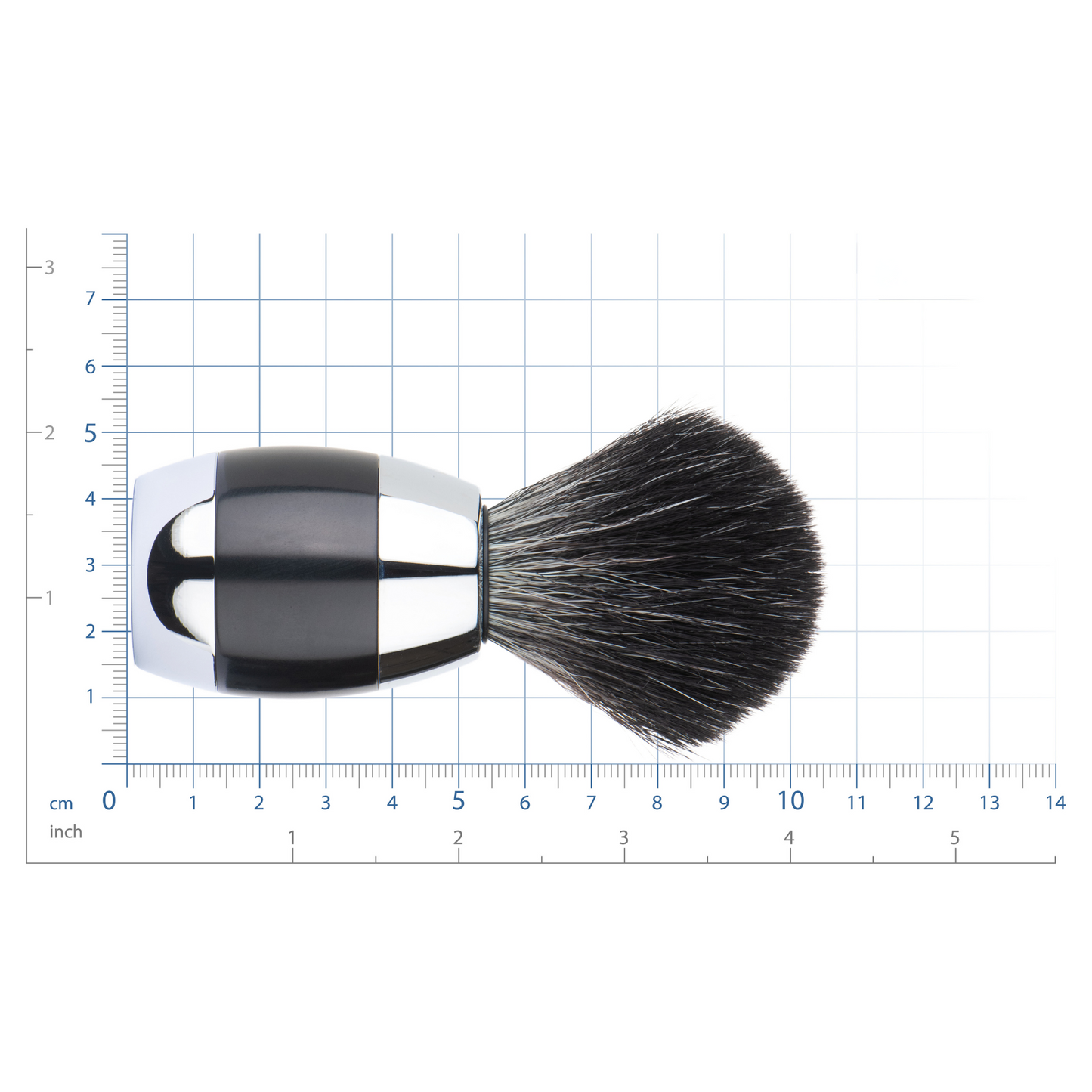 MERKUR Shaving Brush  1201 with Vegan Synthetic Hair in Bright Chrome