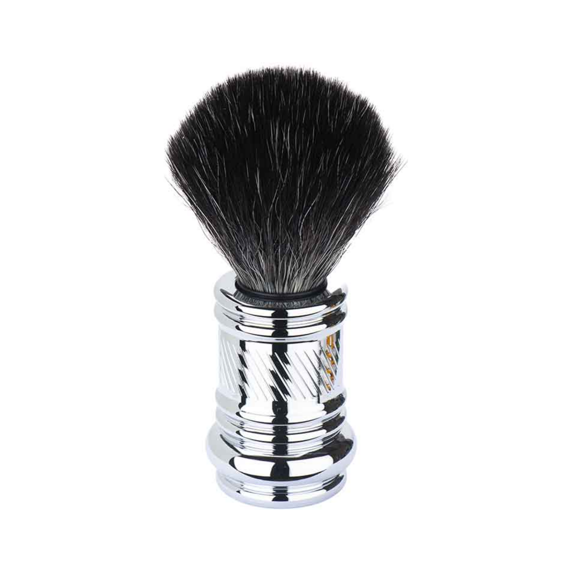 MERKUR Shaving Brush 1381 with Vegan Synthetic Hair in Bright Chrome - Image 2