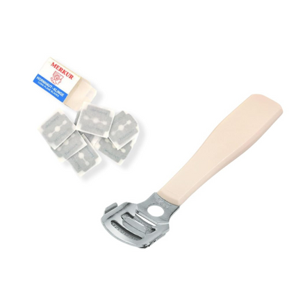 Merkur Corn Razor with White Plastic Handle by Merkur - Double Edge Safety Razors