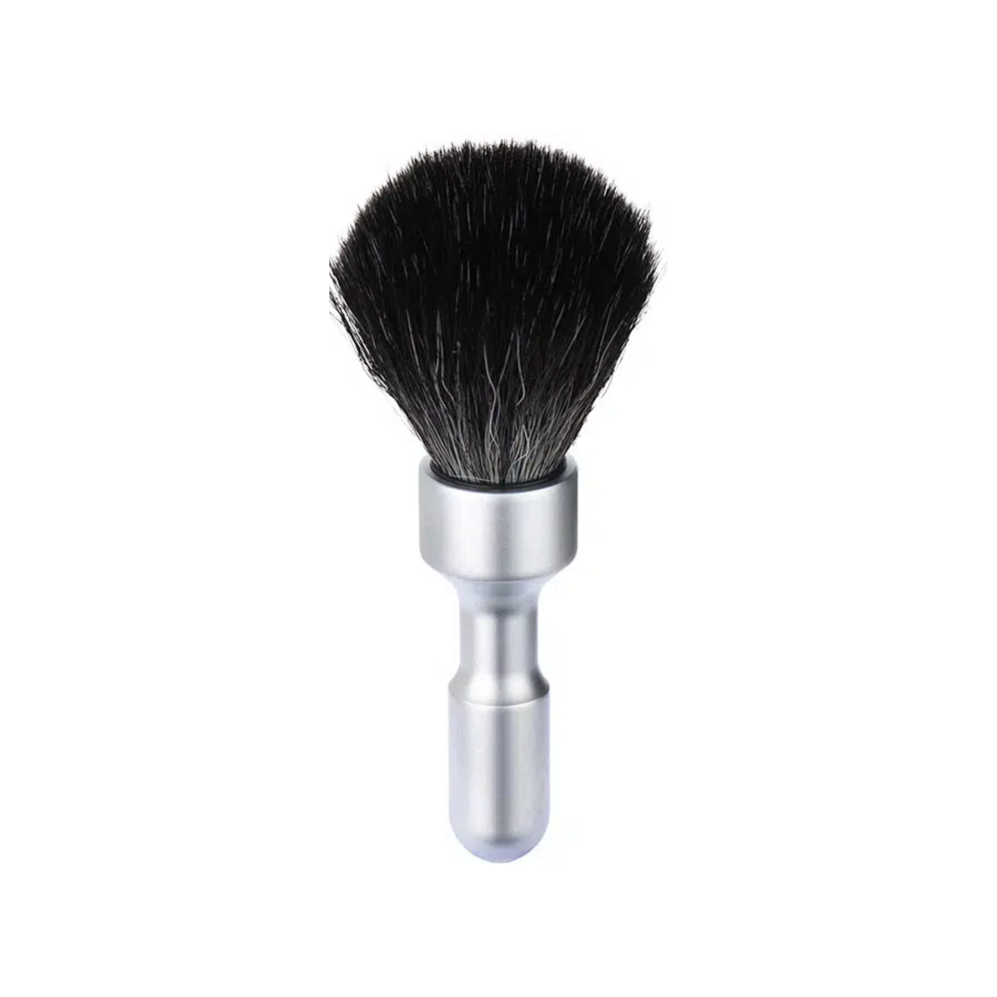 MERKUR Shaving Brush 1700 with Vegan Synthetic Hair in Matt Chrome - Image 2