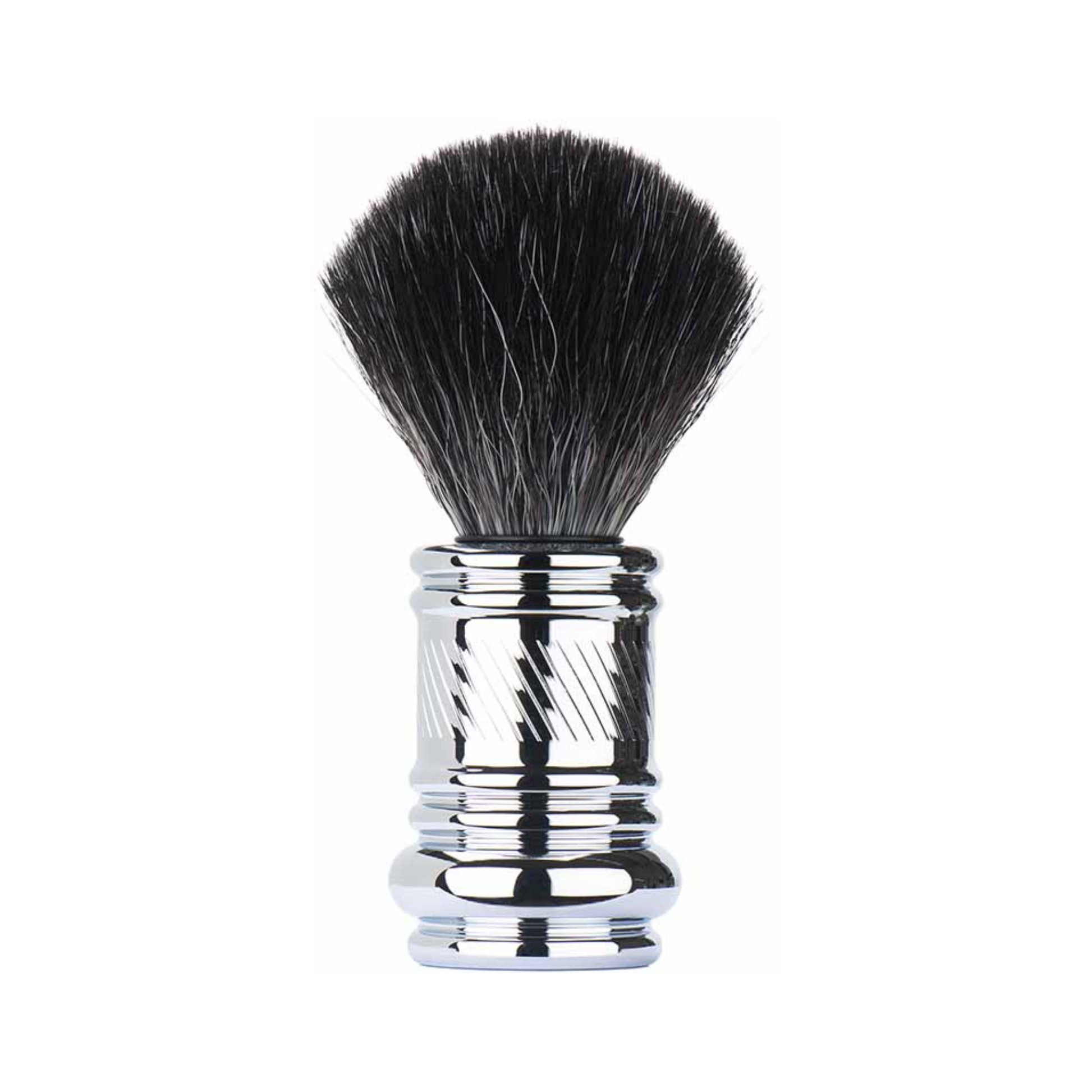 MERKUR Shaving Brush 1381 with Vegan Synthetic Hair in Bright Chrome - Eco-friendly - Sama Homes
