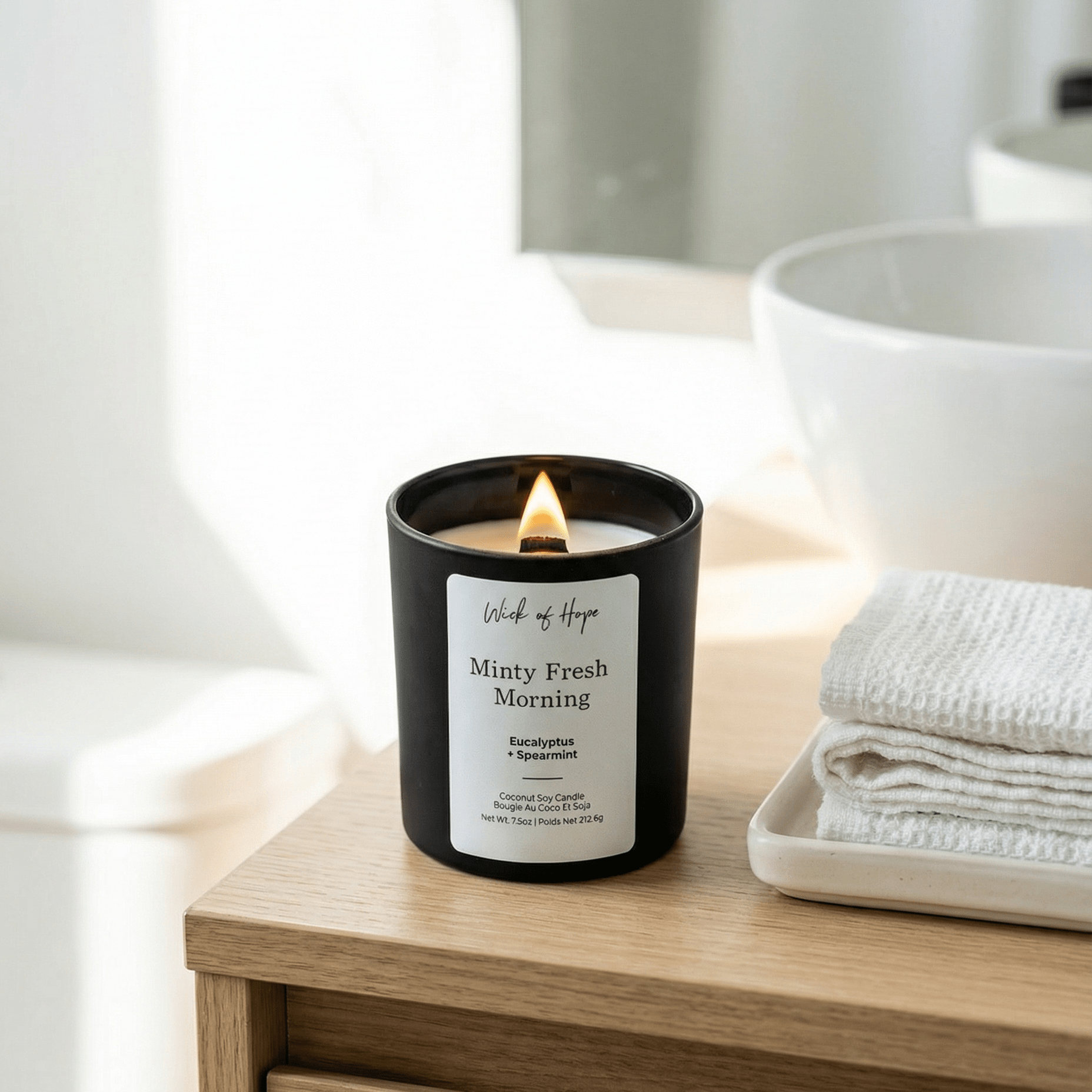 Minty Fresh Morning Candle | Eucalyptus + Spearmint - Image 5