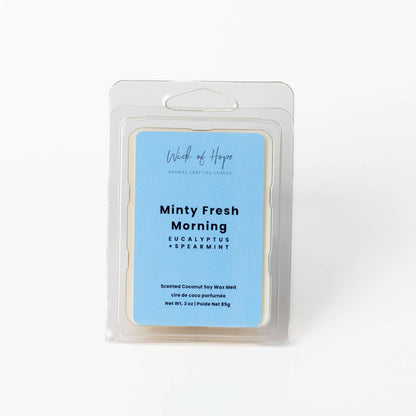 Minty Fresh Morning Wax Melt | Eucalyptus + Spearmint by Wick of Hope - Wax Melt