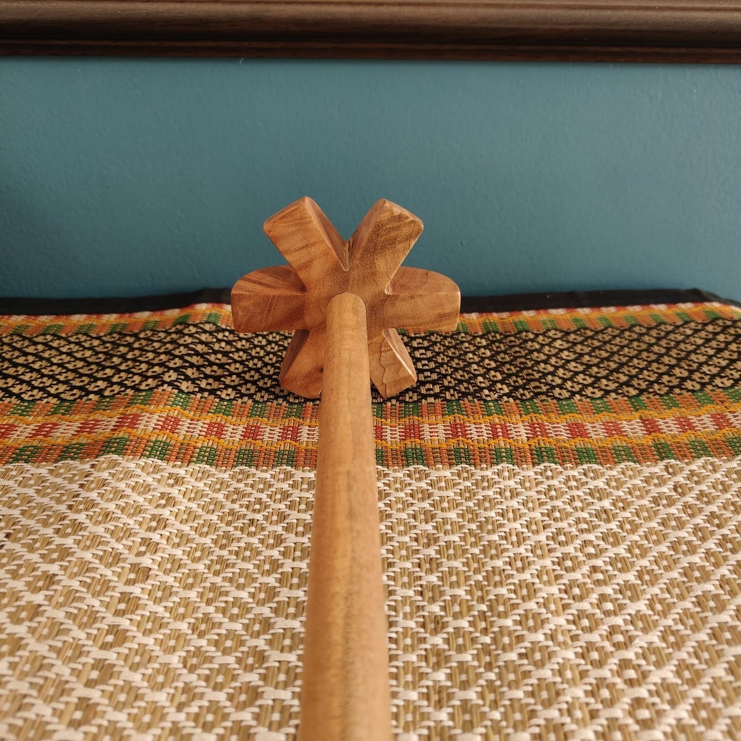 Neem Wood Churner - Single Piece Carved Wood