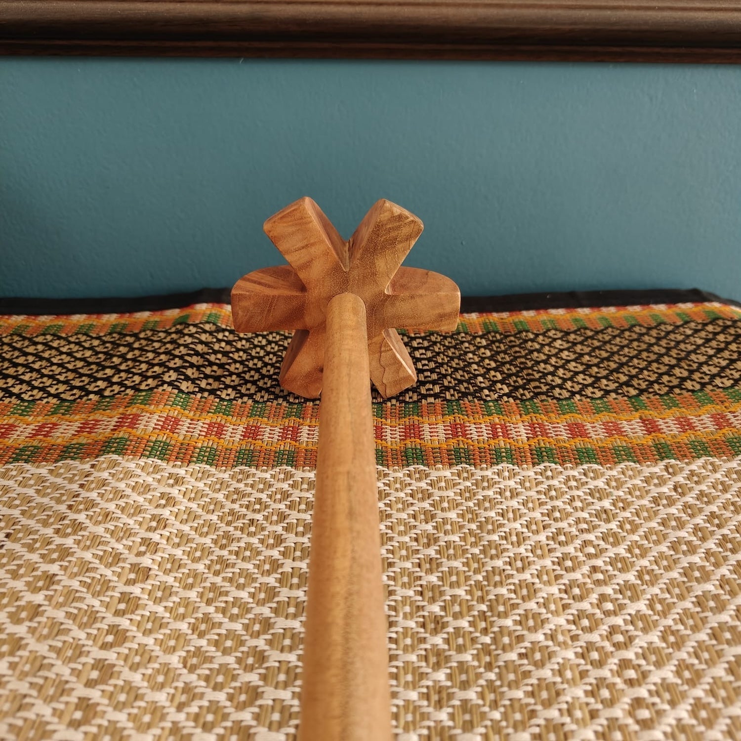 Neem Wood Churner - Single Piece Carved Wood - Image 5