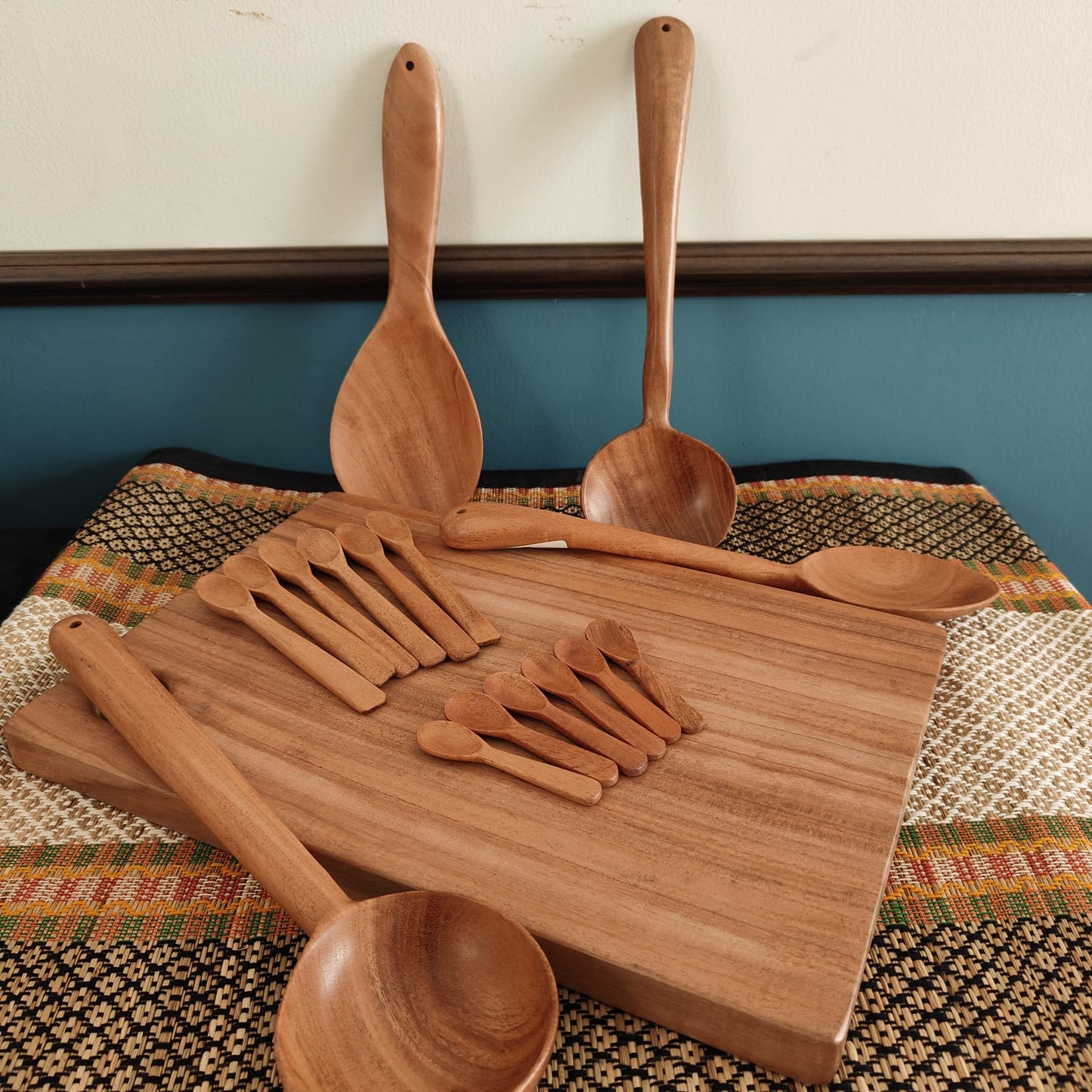 Eco Friendly Wooden Spoons and Spice Ladles for Indian Kitchen