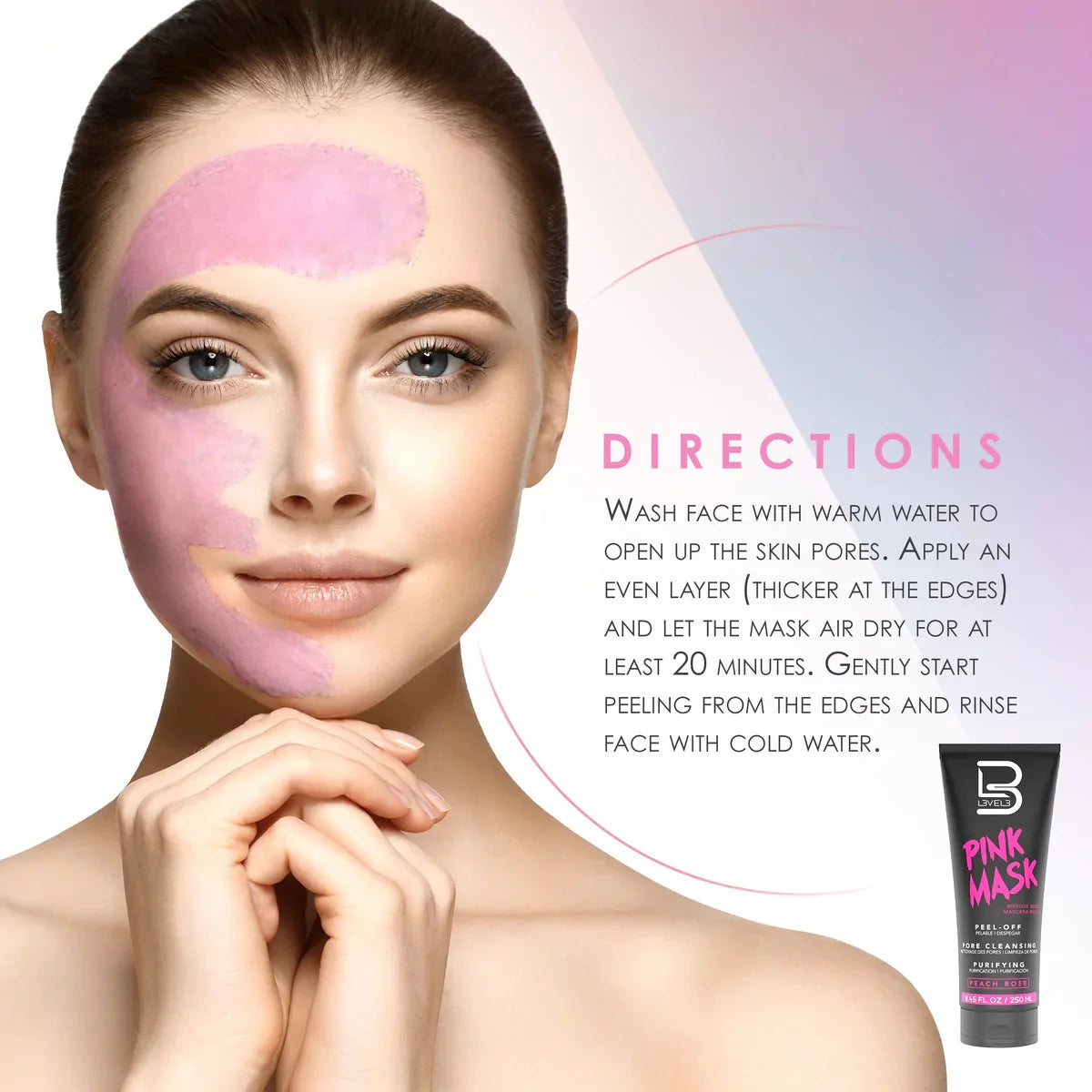 LV3 Pink Facial Mask 250 ml by L3VEL3 - Sustainable Living (View 3)