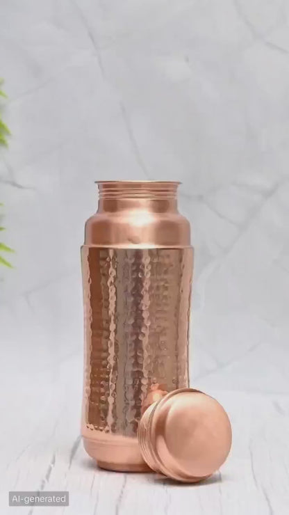 Pure Copper Water Bottle 1300ML | Jumbo Ayurvedic Vessel | Sama Homes by SAMA Homes - Copper Bottle (View 3)