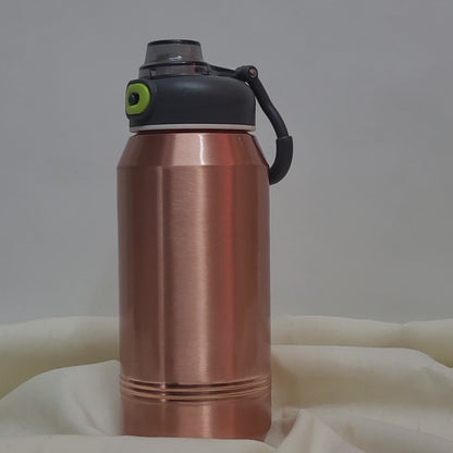 Pure Copper Water Bottle 1250ml – Smooth Active Sport Edition with Loop Cap by SAMA Homes - Sustainable Living