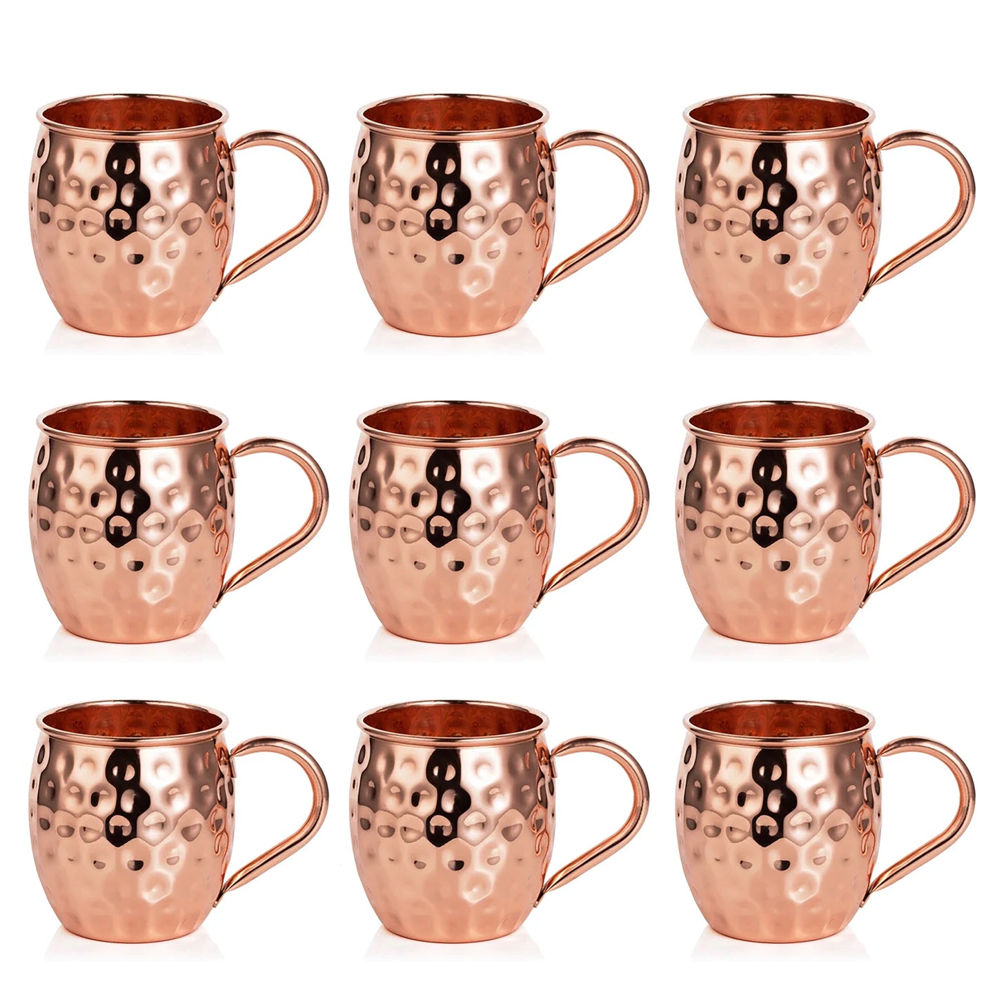 Moscow Mule Copper Barrel Mug Hammered Design | Barware | Set of - 6, 8, 12