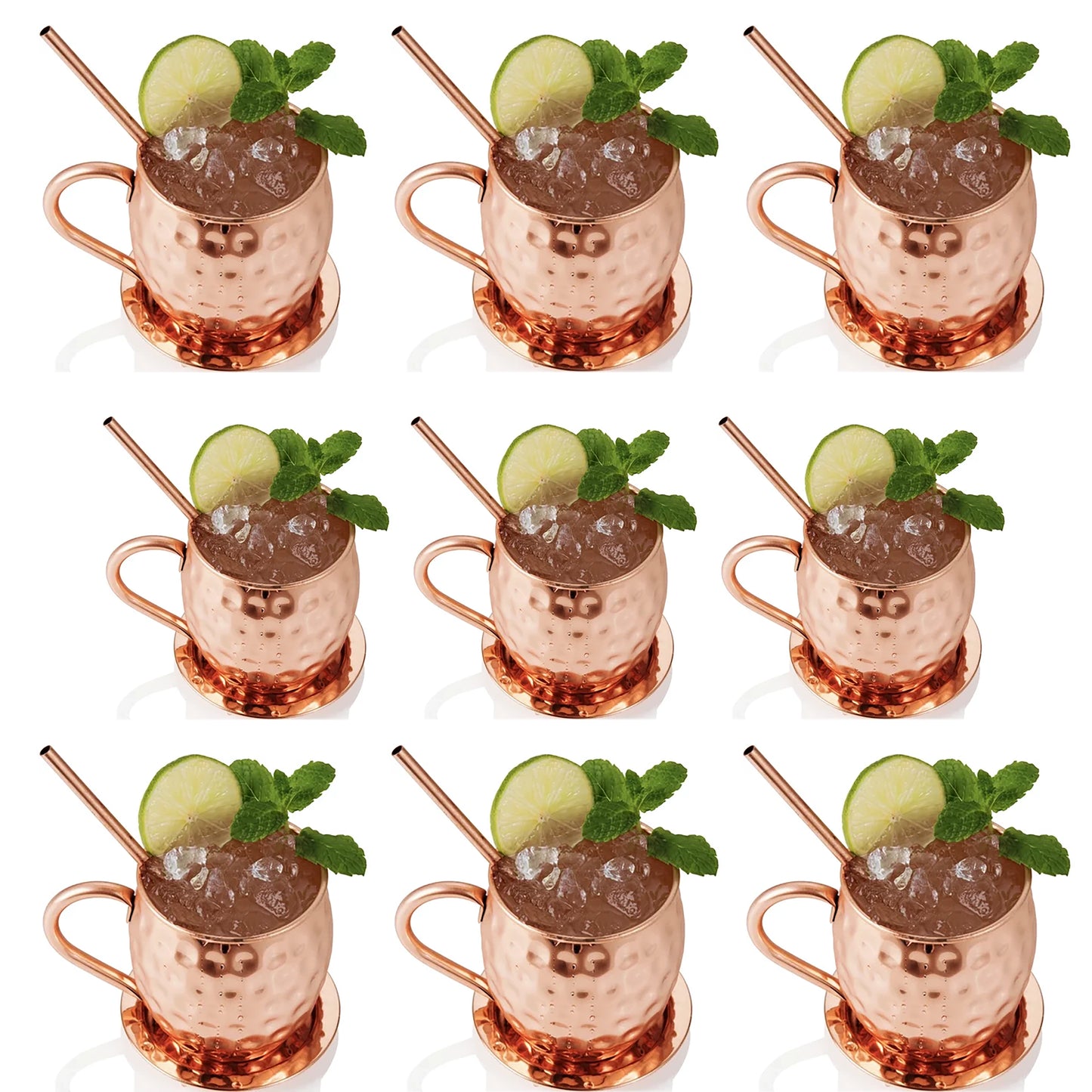 Moscow Mule Copper Barrel Mug Hammered Design | Barware | Set of - 6, 8, 12