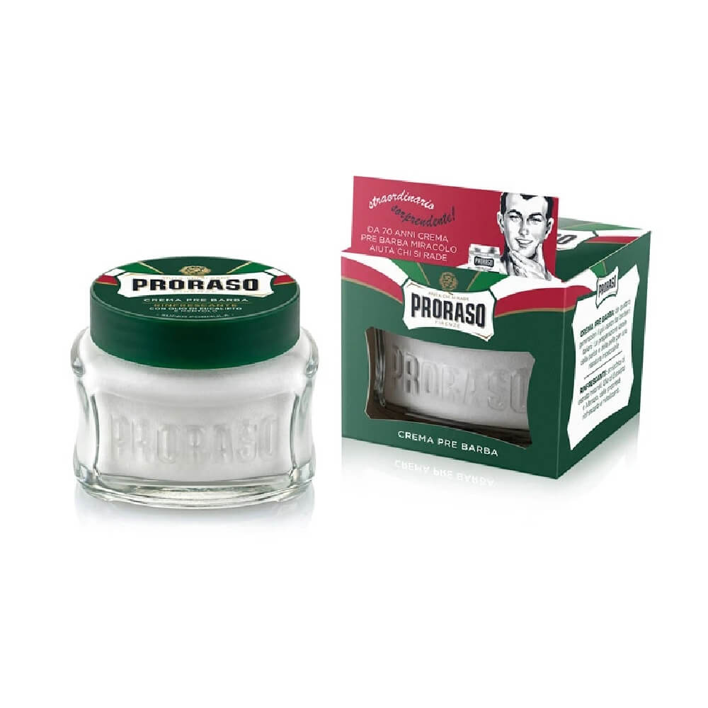Proraso Pre-Shave Cream Eucalyptus and Menthol 100ml Green - Eco-friendly - Sama Homes