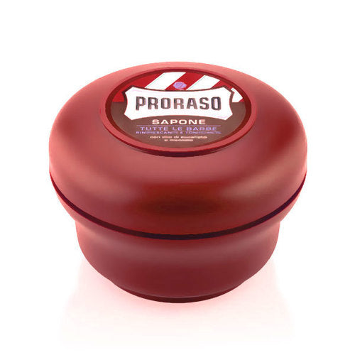 Proraso Red Sandalwood Soap with Shea Butter Red Bowl