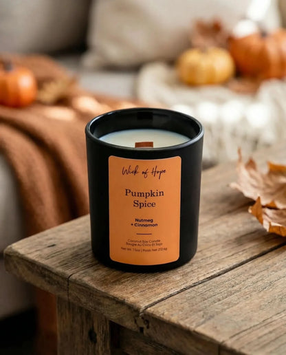 Pumpkin Spice Candle | Nutmeg + Cinnamon by Wick of Hope - Full Size Candle (View 5)