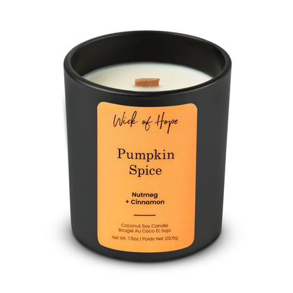 Pumpkin Spice Candle | Nutmeg + Cinnamon by Wick of Hope - Full Size Candle (View 3)
