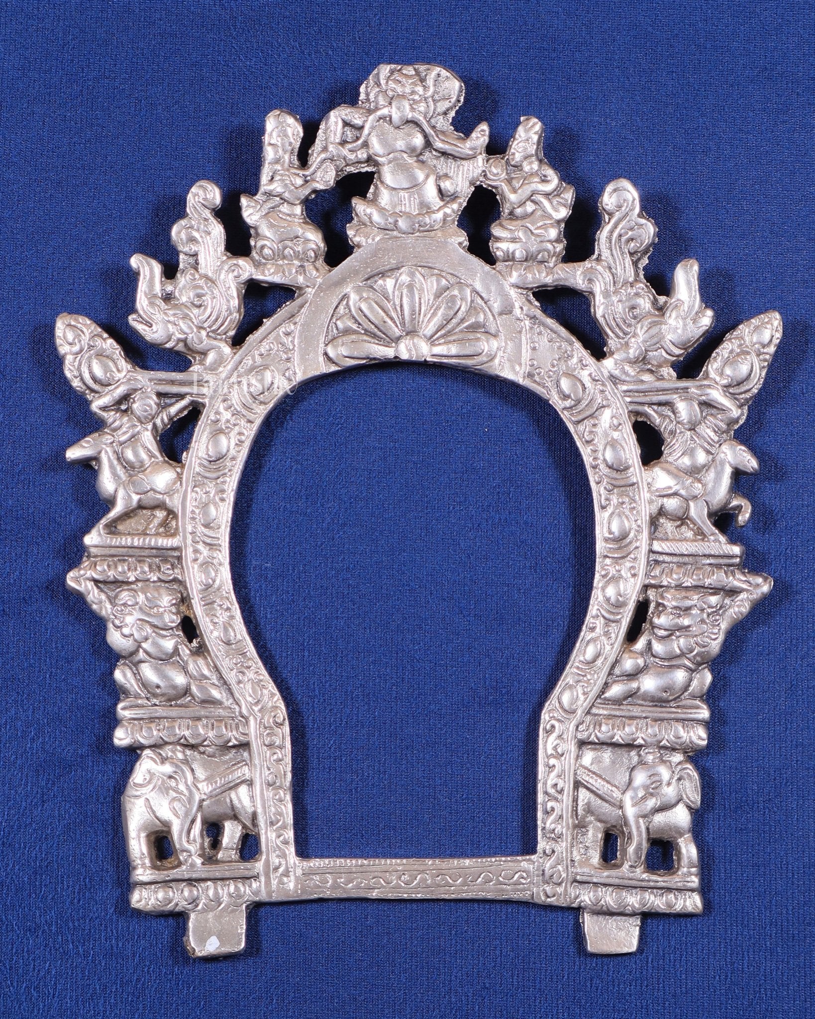 Pure Brass Handcrafted Silver-Plated Prabhavali wall hanging - Sama Homes Idol - Brass Sculpture - Eco-friendly - Sama Homes