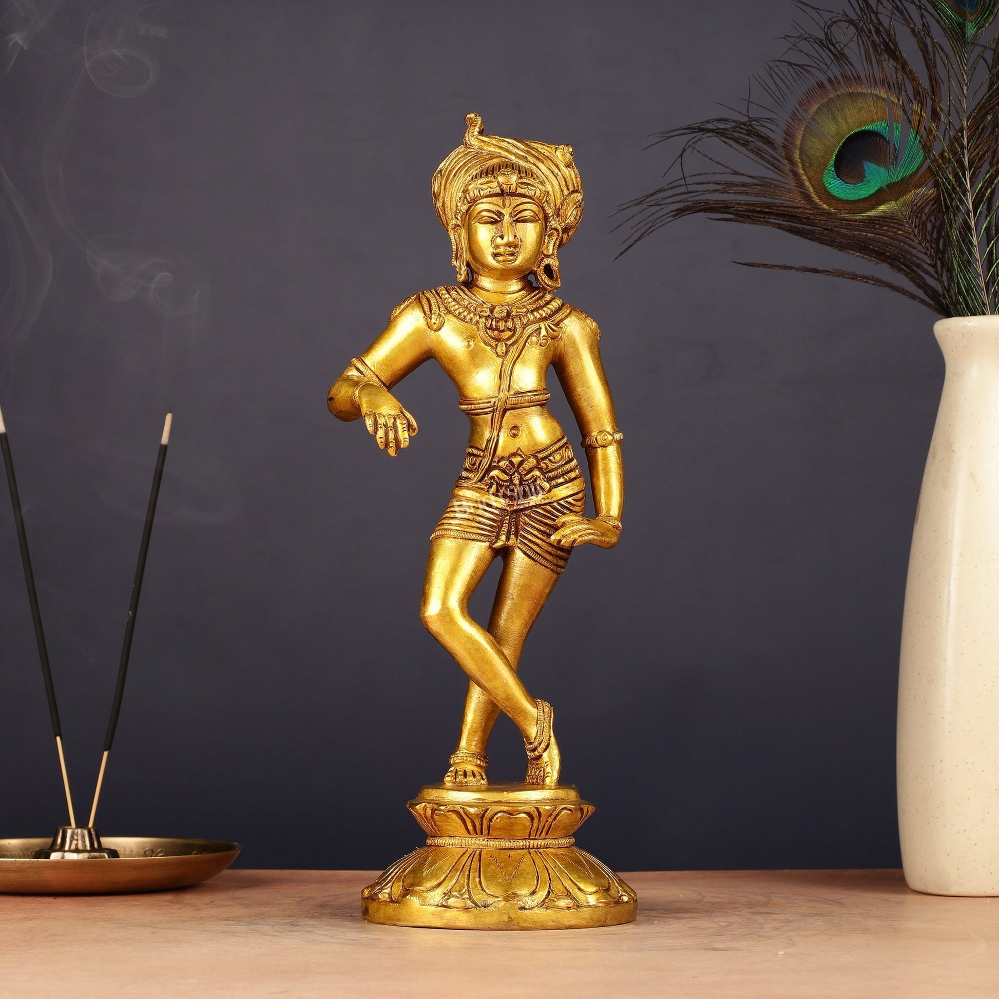 Pure Brass Vrishavahana Lord Shiva Statue 11" - Sama Homes Idol - Brass Sculpture - Eco-friendly - Sama Homes