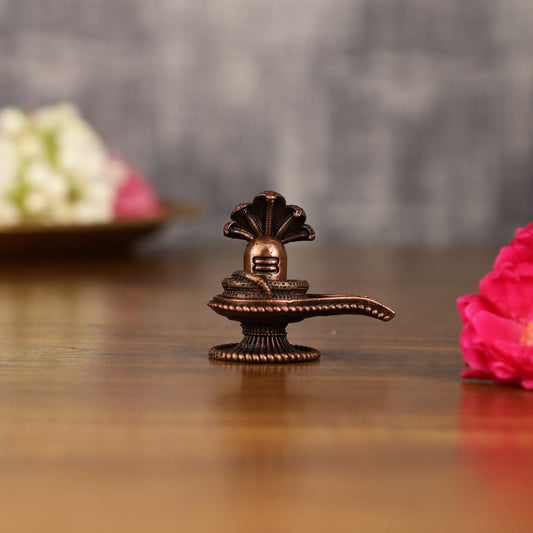 Pure Copper Shivling | 2 Inch Height - Sama Homes Idol - Brass Sculpture