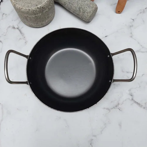 Pure Iron Flat Bottom Kadai – Image 4