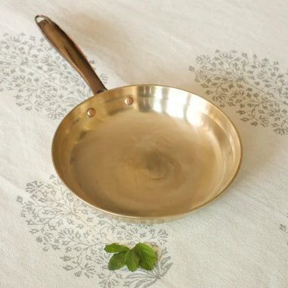 Kansa Tulsi Fry Pan pure bronze cookware for healthy cooking