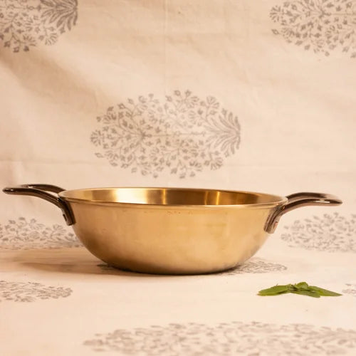 Kansa Tulsi Kadai with Heat Resistant Handles - Image 3