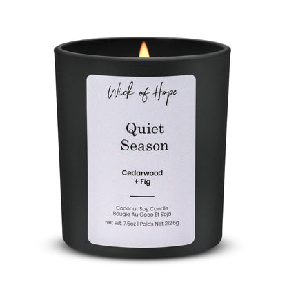 Quiet Season Candle | Cedarwood + Fig by Wick of Hope - Full Size Candle