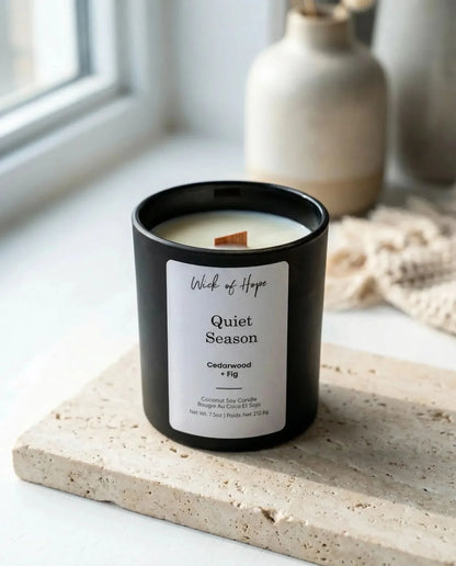 Quiet Season Candle | Cedarwood + Fig by Wick of Hope - Full Size Candle (View 6)