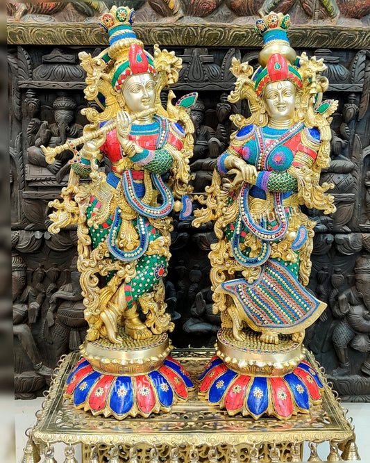 Sama Homes-radha krishna brass idols 27