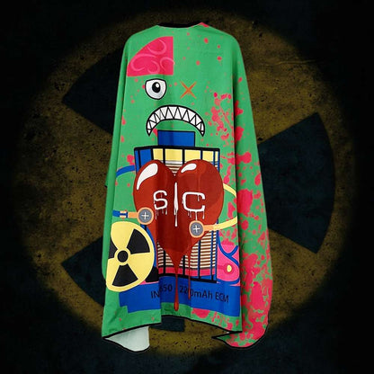 S|C Radioactive Green Barber and Stylist Cape by StyleCraft - Sustainable Living (View 2)