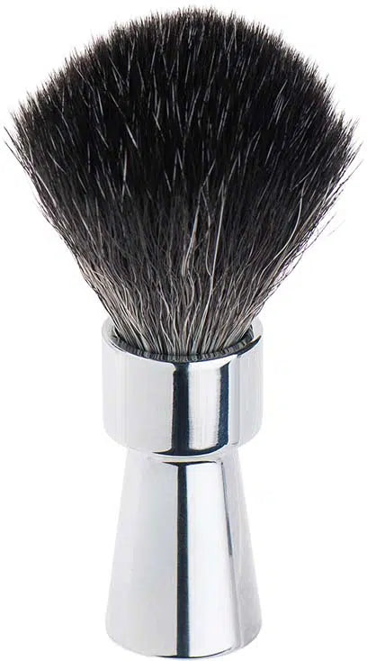 MERKUR Shaving Brush 1100 with Vegan Synthetic Hair in Bright Chrome - Image 2