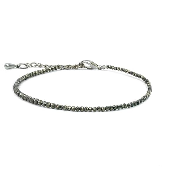 Raw Pyrite Anklet for Women | Natural Stone Jewelry for Protection, Wealth & Energy | Spiritual & Healing Bracelet - Image 7