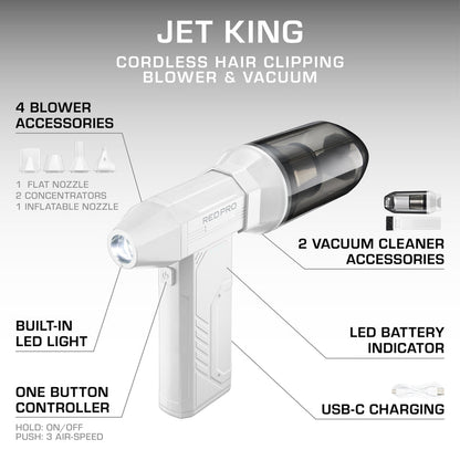Red Pro Jet King Cordless Hair 2-in-1  Blower and Vaccuum by Red Beauty - Sustainable Living (View 5)