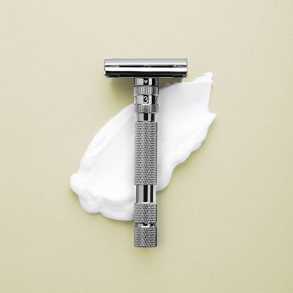 Rockwell T2 Adjustable Safety Razor - Gunmetal (Twist-to-Open) by Rockwell - Double Edge Safety Razors
