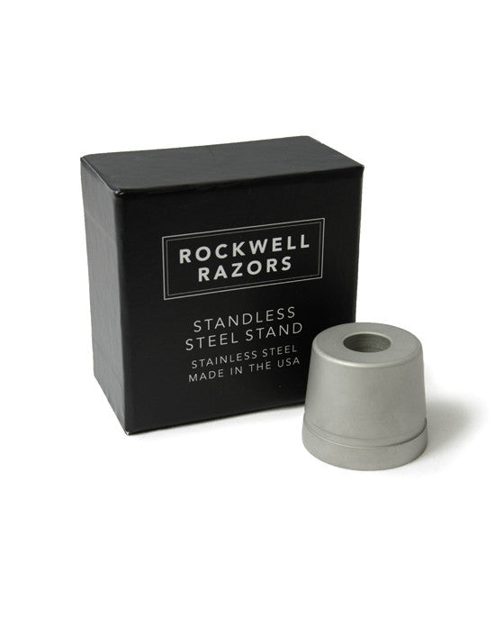 Rockwell Stainless Steel Inkwell Razor Stand - Matte Stainless