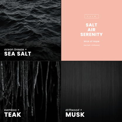 Salt Air Serenity Candle | Sea Salt + Driftwood by Wick of Hope - Full Size Candle (View 7)