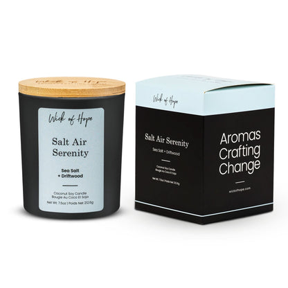Salt Air Serenity Candle | Sea Salt + Driftwood by Wick of Hope - Full Size Candle (View 4)