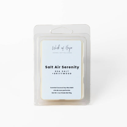 Salt Air Serenity Wax Melt | Sea Salt + Driftwood by Wick of Hope - Wax Melt