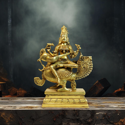Brass Maa Saraswati by Siddhhi Arts - Idol (View 2)