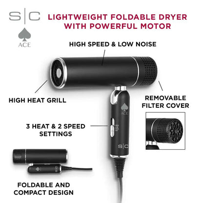 S|C Ace Foldable Lightweight Hair Dryer by StyleCraft - Sustainable Living (View 5)