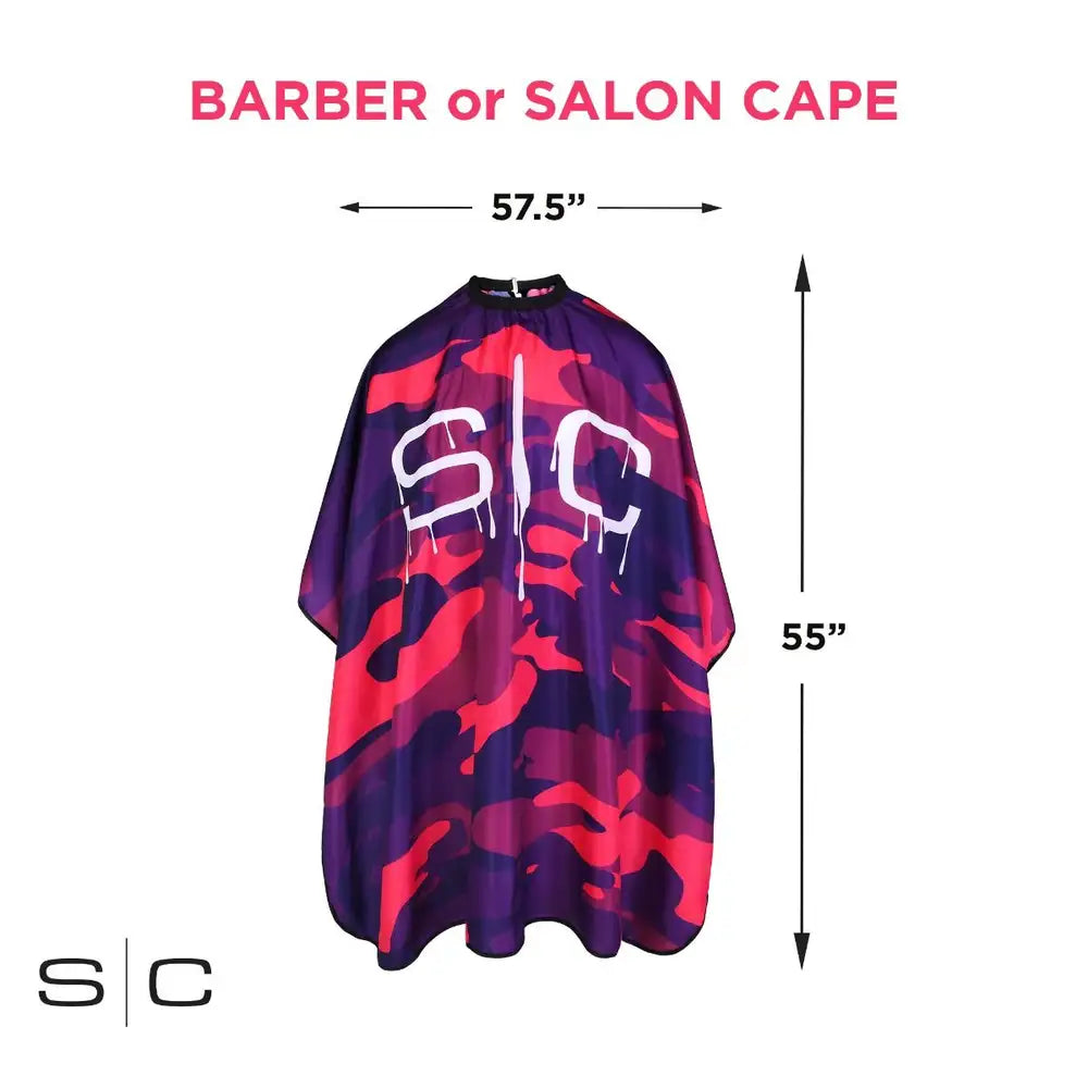 S|C Pink Camo Barber and Stylist Cape by StyleCraft - Sustainable Living (View 3)