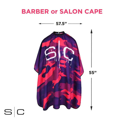 S|C Pink Camo Barber and Stylist Cape by StyleCraft - Sustainable Living (View 3)