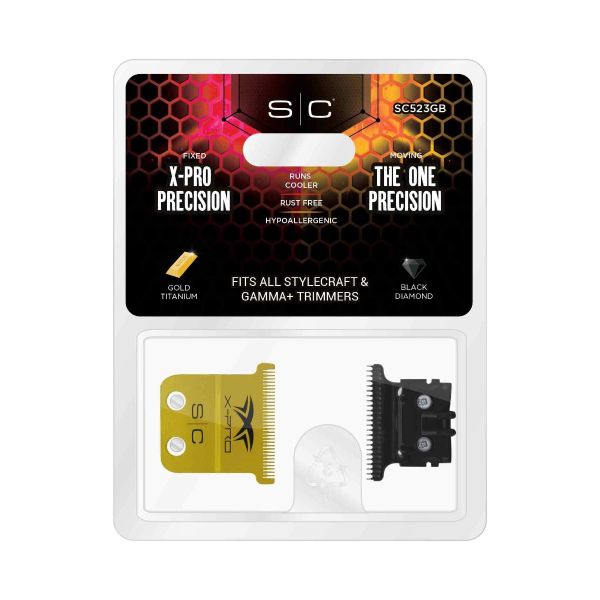 S|C Gold X-Pro Precision Trimmer Blade & The One Precision DLC Cutting Blade by StyleCraft - Sustainable Living (View 3)